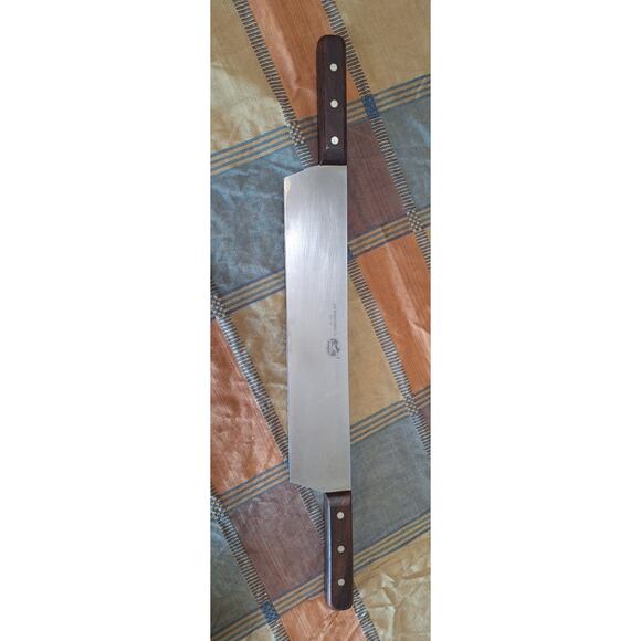 Victorinox Cheese Knife Double Handle 12" Blade R.H. Forschner 611-12- Excellent - Picture 1 of 10